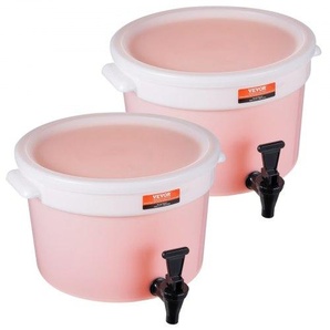 Getränkespender, 11 L Getränkespender für Partys, Saftspender aus Kunststoff mit Zapfhahn und Deckel, Eistee-Limonadensaft-Wasserspender, für Restaurants, Hotels, Partys, 2er-Pack YLFPQSLFPQWDNCEZXV0