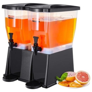 Getränkespender, 11 L x 2 Getränkespender für Partys, Saftspender aus Kunststoff mit Standhahndeckel, Eistee-Limonadensaft-Wasserspender, für Restaurants, Hotels, Partys YLFPQSLFPQSLWS7MZV0
