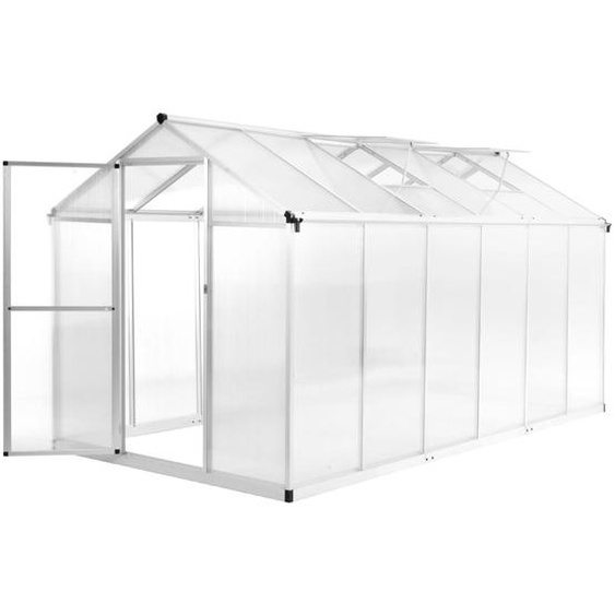 Gewächshaus Aluminium 362x190x195 cm 13,41 m³