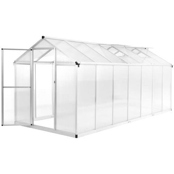 Gewächshaus Aluminium 421x190x195 cm 15,6 m³