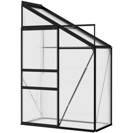 Gewächshaus Anthrazit Aluminium 1,38 m³
