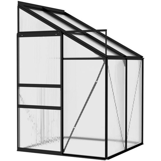 Gewächshaus Anthrazit Aluminium 2,59 m³