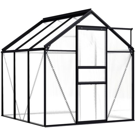 Gewächshaus Anthrazit Aluminium 3,61 m²