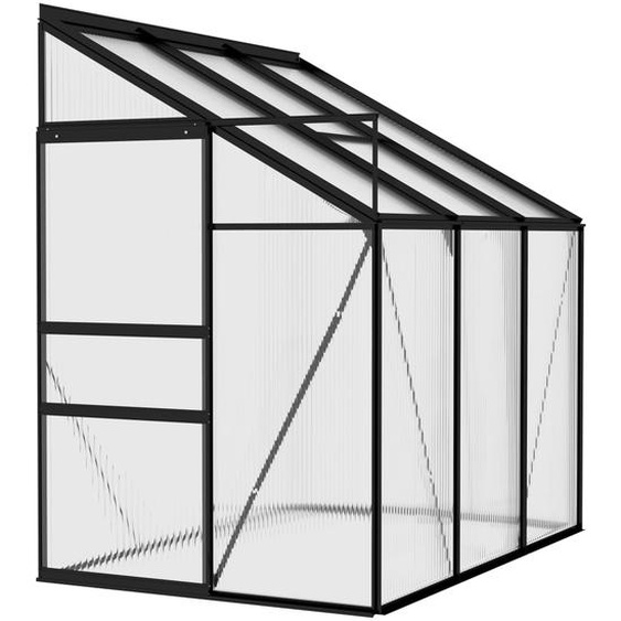 Gewächshaus Anthrazit Aluminium 3,8 m³