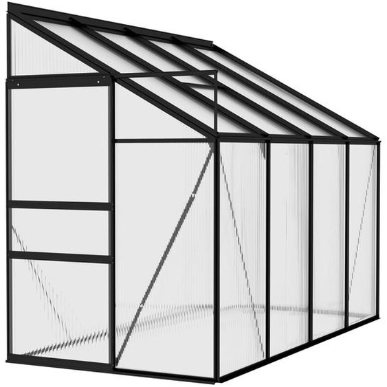 Gewächshaus Anthrazit Aluminium 5,02 m³