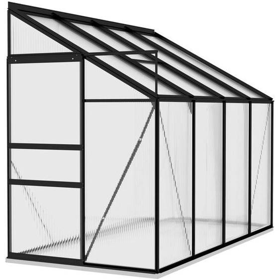 Anlehngewächshaus Anthrazit Aluminium 5,24 m³