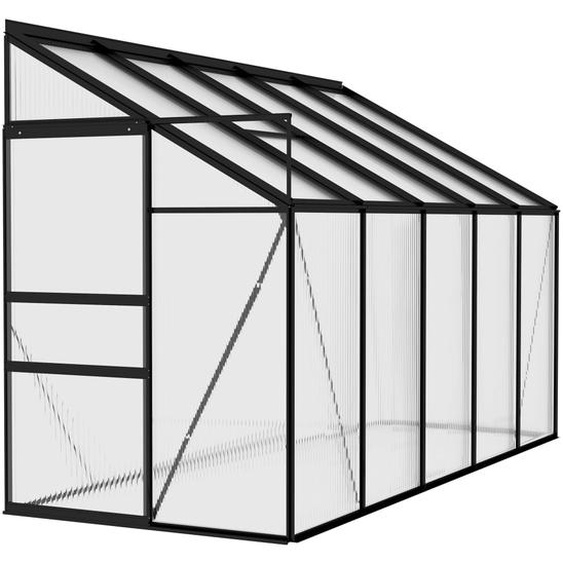 Gewächshaus Anthrazit Aluminium 6,23 m³