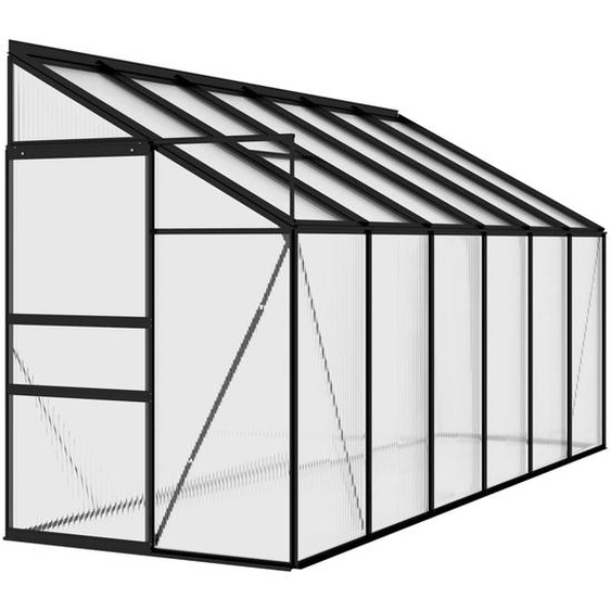 Gewächshaus Anthrazit Aluminium 7,44 m³