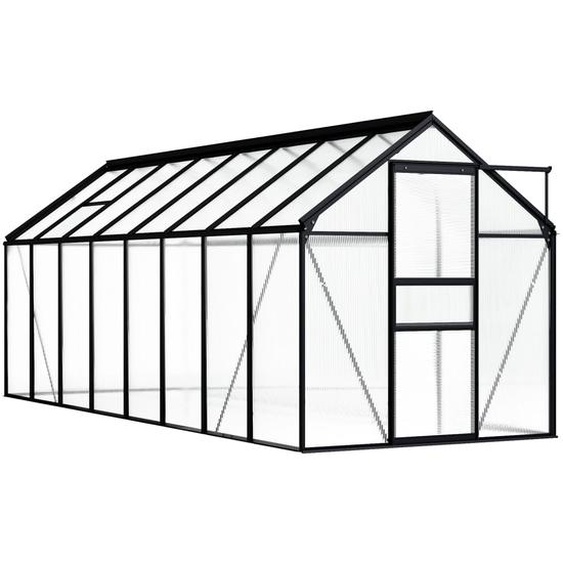 Gewächshaus Anthrazit Aluminium 9,31 m²