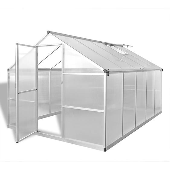 Gewächshaus mit Fundament Verstärkt Aluminium 7,55 m²