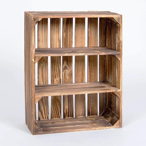 Gewürzregal Holz Vintage - Ca. 40 X 17 X 50 Cm, Küchenregal Hochformat 2 Regalböden
