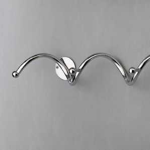 Hakenleiste GGG MÖBEL Hakenleisten Gr. B/H/T: 67 cm x 9 cm x 14 cm, grau (chromfarben) Haken aus Metall