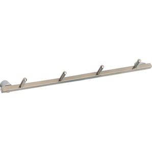 Hakenleiste GGG MÖBEL NIMIS Hakenleisten Gr. B/H/T: 35 cm x 5 cm x 4 cm, silberfarben (edelstahlfarben) Haken Hakenleisten aus Metall