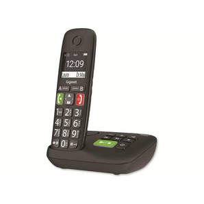 GIGASET Telefon E290A, schwarz, mit Anrufbeantworter S30852-H2921-B101