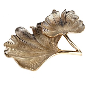 GILDE Dekoschale Schale Ginkgo, antik gold (1 St), goldfarben