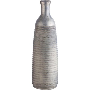 GILDE Tischvase Einstielvase Champs mit Rillenstruktur, Höhe ca. 37 cm (1 St), dekorative Vase aus Glas, Blumenvase, Flaschenvase