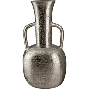 GILDE Tischvase Lola, in Krugform, Dekovase (1 St), Vase aus Aluminium, mit geritzter Oberflächenstruktur, Höhe ca. 46 cm
