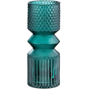 Tischvase GILDE Pintu Vasen Gr. B/H/T: 10 cm x 25 cm x 10 cm Ø 10 cm, grün Blumenvasen