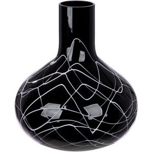 GILDE Tischvase Vase Uderzo mit Spinnenwebendekor, Höhe ca. 28 cm (1 St), Europäische Handarbeit, aus durchgefärbtem Glas
