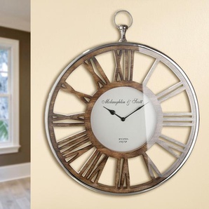 Wanduhr GILDE Uhr Sevilla Wanduhren Gr. Ø 50 cm B/H/T: 50,0 cm x 56 cm x 5,5 cm, braun Wanduhren