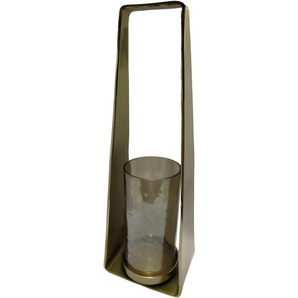 GILDE Windlicht Kerzenhalter Trento (1 St), 1-flammig, aus Aluminium und Glas, Breite ca. 20 cm
