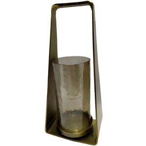 GILDE Windlicht Kerzenhalter Trento (1 St), 1-flammig, aus Aluminium und Glas, Breite ca. 20 cm