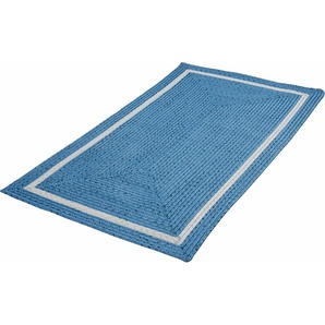 Gino Falcone Läufer Benito, rechteckig, Höhe: 6 mm, Teppich-Läufer, Flachgewebe, Uni-Farben, mit Bordüre, Outdoor geeignet