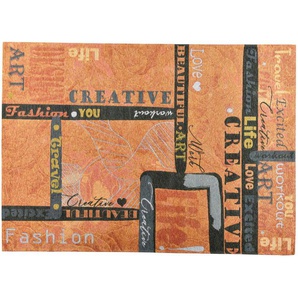 Gino Falcone Teppich - orange - Synthetische Fasern - 80 cm - 0,6 cm | Möbel Kraft