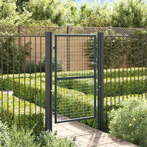 Gitter-Gartentor Verzinkter Stahl 100 x 150 cm Grau
