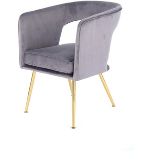 Gjuvvika Dining Chair - Modern - Grey - Polyester - 63cm x 60cm x 77cm