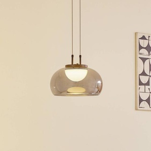 Glas Hängelampe Dain Lucande, alu / grau / zink, für Wohn- / Esszimmer, Glas, Modern, Pendelleuchte 10030125