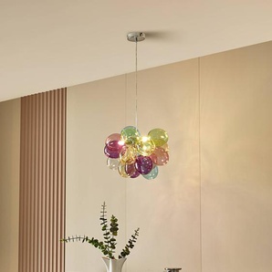 Glas Hängelampe Diborah Lucande, dimmbar, Multicolour, für Wohn- / Esszimmer, Glas, Design, Pendelleuchte 10013061
