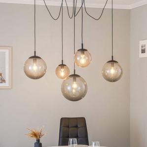 Glas Hängelampe Esme TK Lighting, dimmbar, alu / grau / zink, für Wohn- / Esszimmer, Glas, Modern, Pendelleuchte 5382