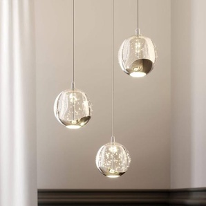 Glas Hängelampe Hayley Lucande, klar / transparent, für Wohn- / Esszimmer, Glas, Modern, Pendelleuchte 9624367