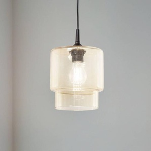 Glas Hängelampe Nesto Argon, dimmbar, creme / amber, für Wohn- / Esszimmer, Glas, Pendelleuchte L 8657