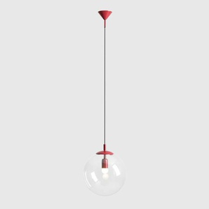 Glas Hängelampe Nohr ALDEX, dimmbar, rot, für Wohn- / Esszimmer, Glas, Modern, Pendelleuchte 562G15