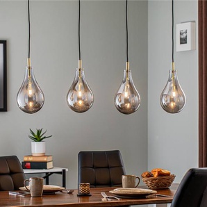 Glas Hängelampe Oaza Argon, dimmbar, alu / grau / zink, für Wohn- / Esszimmer, Glas, Modern, Pendelleuchte L 1753