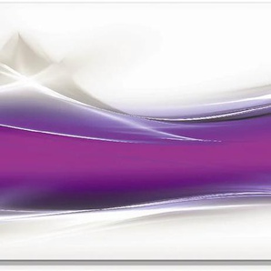 Glasbild ARTLAND Kreatives Element Bilder Gr. B/H: 125 cm x 50 cm, Gegenstandslos, 1 St., lila Glasbilder