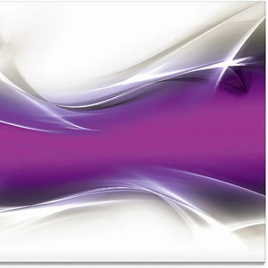 Glasbild ARTLAND Kreatives Element Bilder Gr. B/H: 80 cm x 60 cm, Gegenstandslos, 1 St., lila Glasbilder