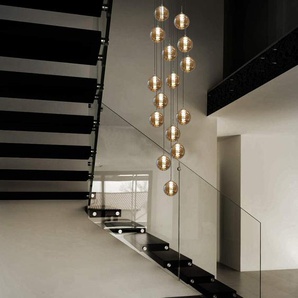 Glasgefäß-Pendelleuchte 15-flammig G9 Ball Design Zahra – Inklusive Glühbirne