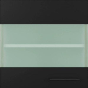 Glashängeschrank FLEX-WELL Capri Schränke Gr. B/H/T: 50 cm x 54,8 cm x 32 cm, 1 St., schwarz (schwarz, endgrain oak) Hängeschränke