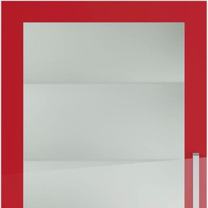 Glashängeschrank IMPULS KÜCHEN Schränke Gr. B/H/T: 60 cm x 72,3 cm x 34,5 cm, links-Rot Hochglanz, 1 St., rot (rot hochglanz) Hängeschränke mit Glasdrehtür