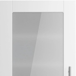 Glashängeschrank OPTIFIT Ahus Schränke Gr. B/H/T: 50 cm x 70,4 cm x 34,9 cm, 1 St., weiß (weiß matt, weiß) Glashängeschrank