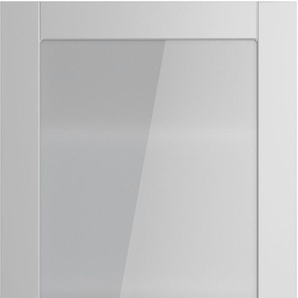 Glashängeschrank OPTIFIT Ahus Schränke Gr. B/H/T: 60 cm x 89,6 cm x 34,9 cm, 1 St., grau (hellgrau matt, hellgrau) Glashängeschrank Breite 60 cm