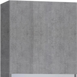 Glashängeschrank OPTIFIT Cara Schränke Gr. B/H/T: 50 cm x 89,6 cm x 34,9 cm, 1 St., grau (beton, beton) Hängeschränke