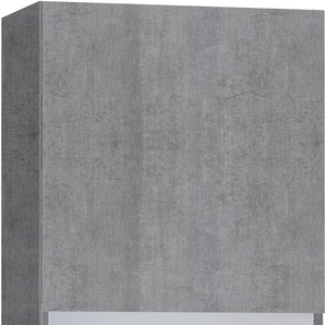 Glashängeschrank OPTIFIT Cara Schränke Gr. B/H/T: 50 cm x 89,6 cm x 34,9 cm, 1 St., grau (beton, beton) Hängeschränke Breite 50 cm