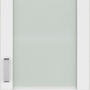 Glashängeschrank WIHO KÜCHEN Husum Schränke Gr. B/H/T: 50 cm x 56,5 cm x 35 cm, weiß (front und korpus: weiß) Hängeschränke Front mit Glaseinsatz