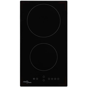 Glaskeramik-Kochfeld mit 2 Platten Touch Control 3000 W