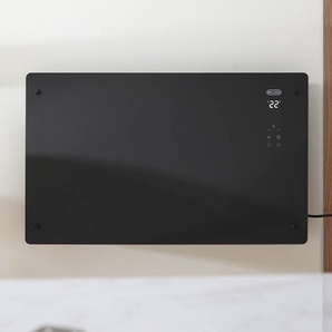 Glaspaneel Smart-Heizung 465mm elektrisch x 770mm 2000 Watt - mit Stecker | Schwarz – Vitrum – ECOSO by Hudson Reed