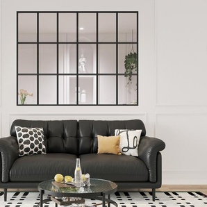 Glaswand im Orangeriestil - thermolackiertes Aluminium - 180 x 130 cm - Schwarz - ORANSA